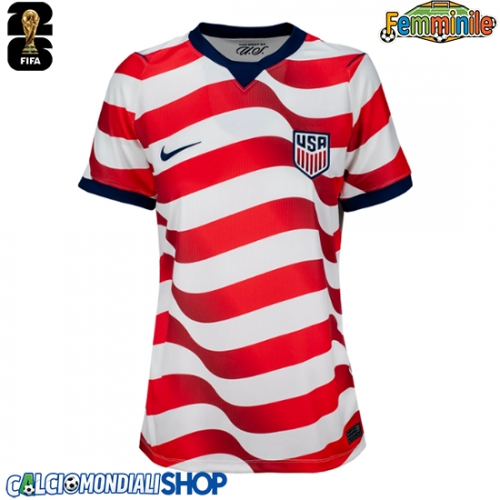 Maglie da calcio Stati Uniti Prima Maglia Femminile Mondiali 2026  Manica Corta